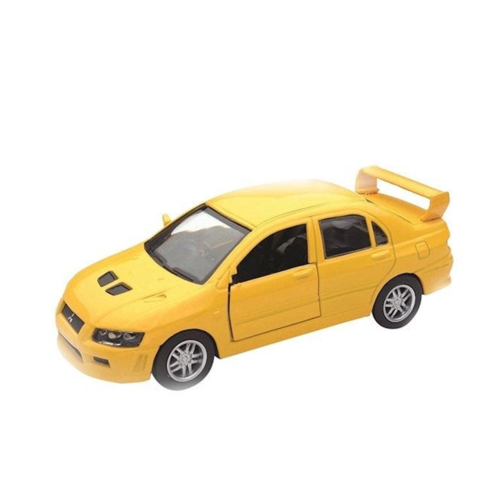 NewRay Licensed 1:32 Scale Mitsubishi Lancer Evo VII Diecast Model Car Yellow