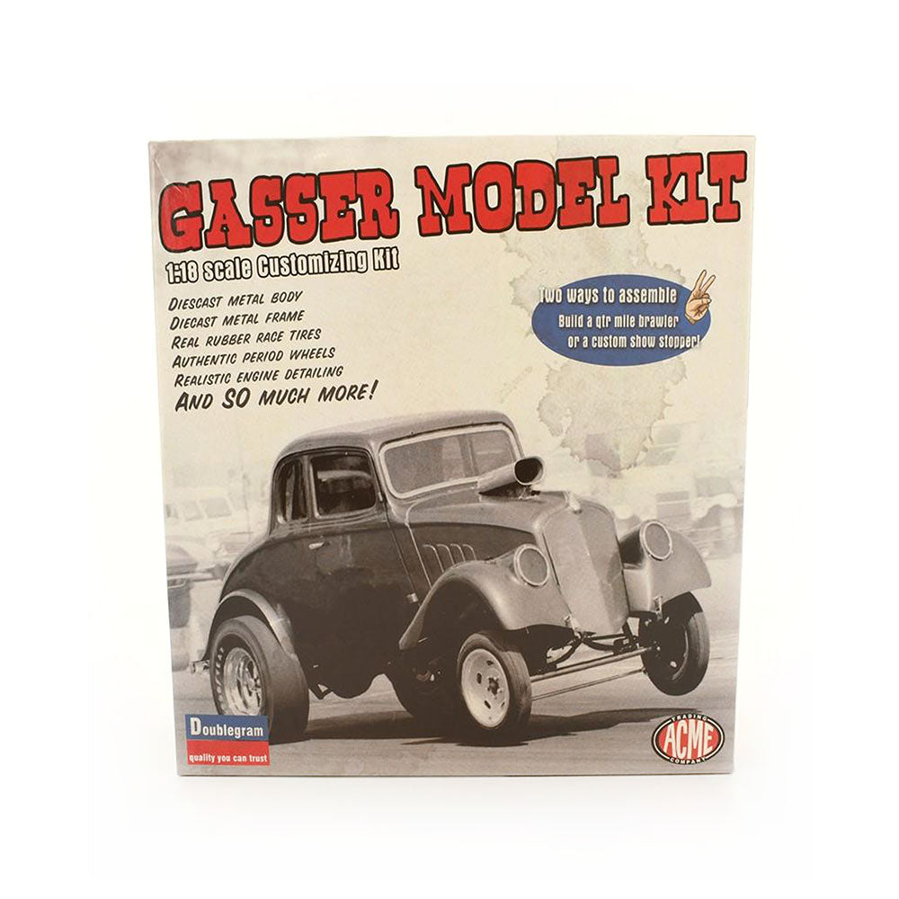 Acme Licensed 1:18 Scale Chopped Gasser Metal 1933 Diecast Model Kit Toy