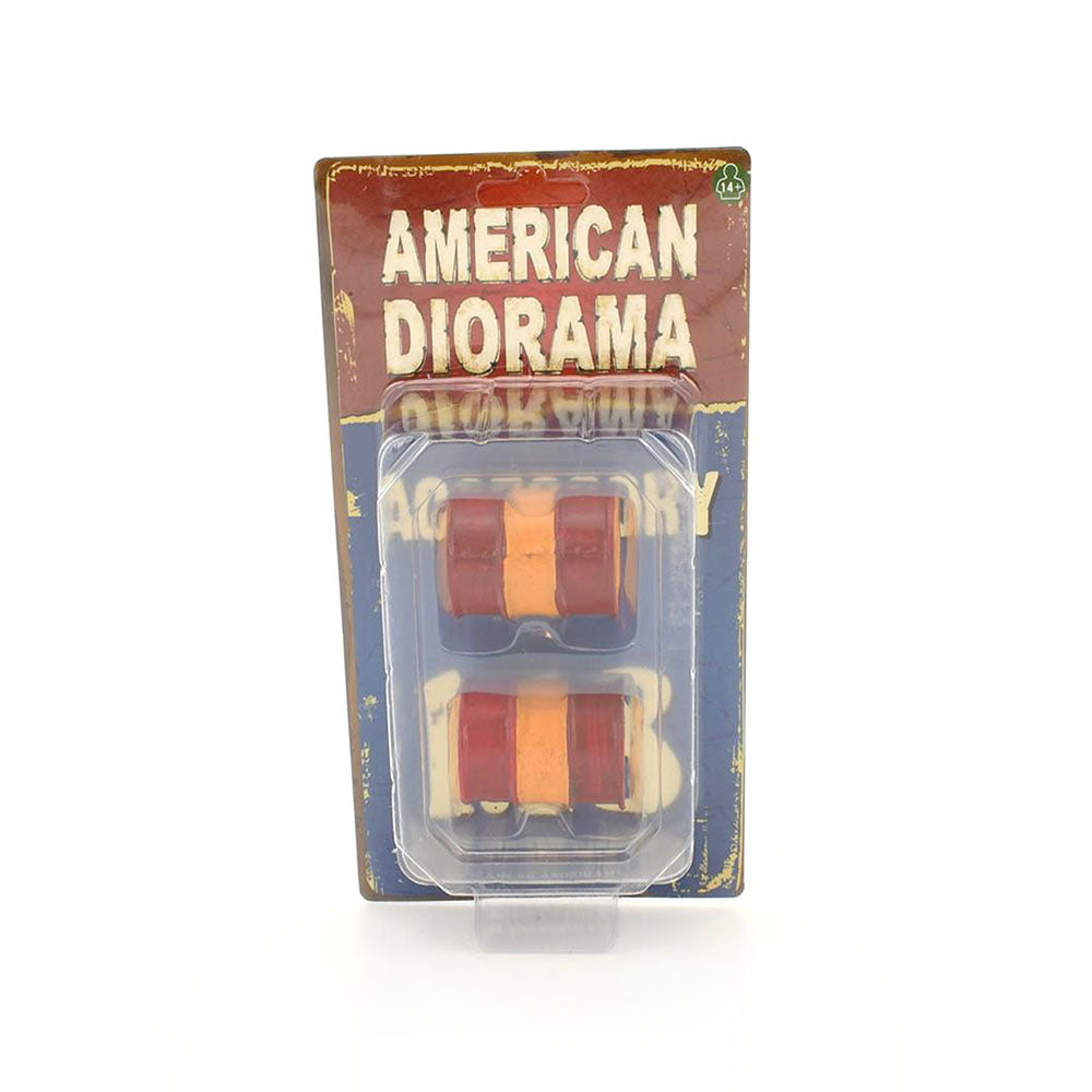 American Diorama 1:18 Scale 2 pieces Oil Drum Accessory Model Toy