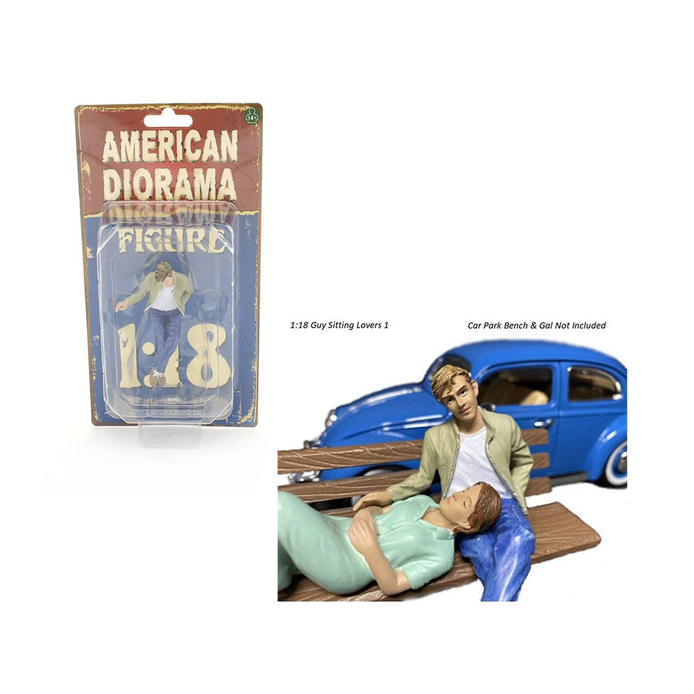 American Diorama 1:18 Scale Guy Sitting Lovers I Figure Accessory Model Toy