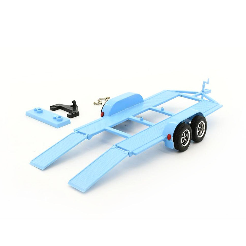 Motormax Licensed 1:24 Scale Metal Trailer With Plastic Tow Bar Blue Model Toy