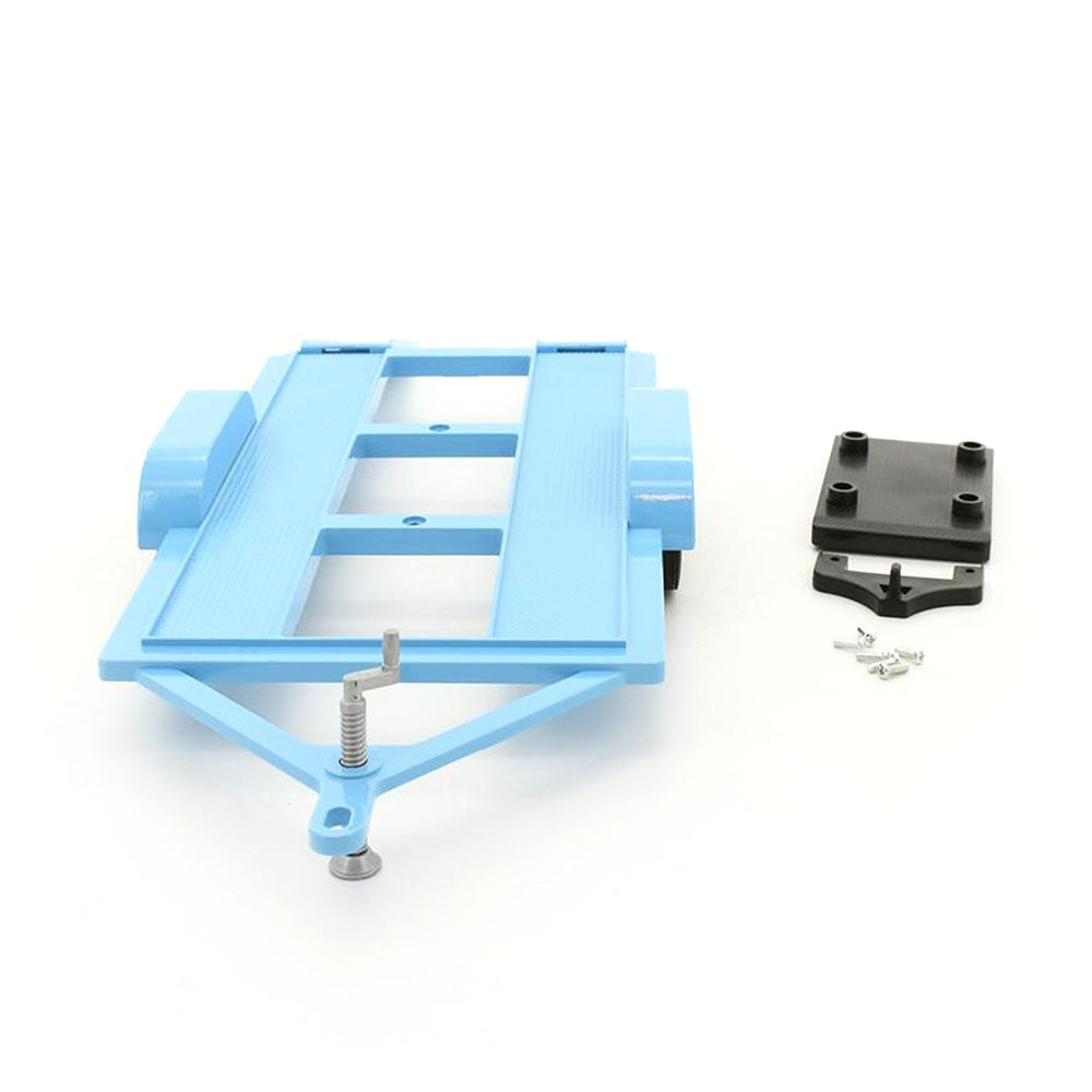 Motormax Licensed 1:18 Scale Metal Trailer With Plastic Tow Bar Blue Model Toy