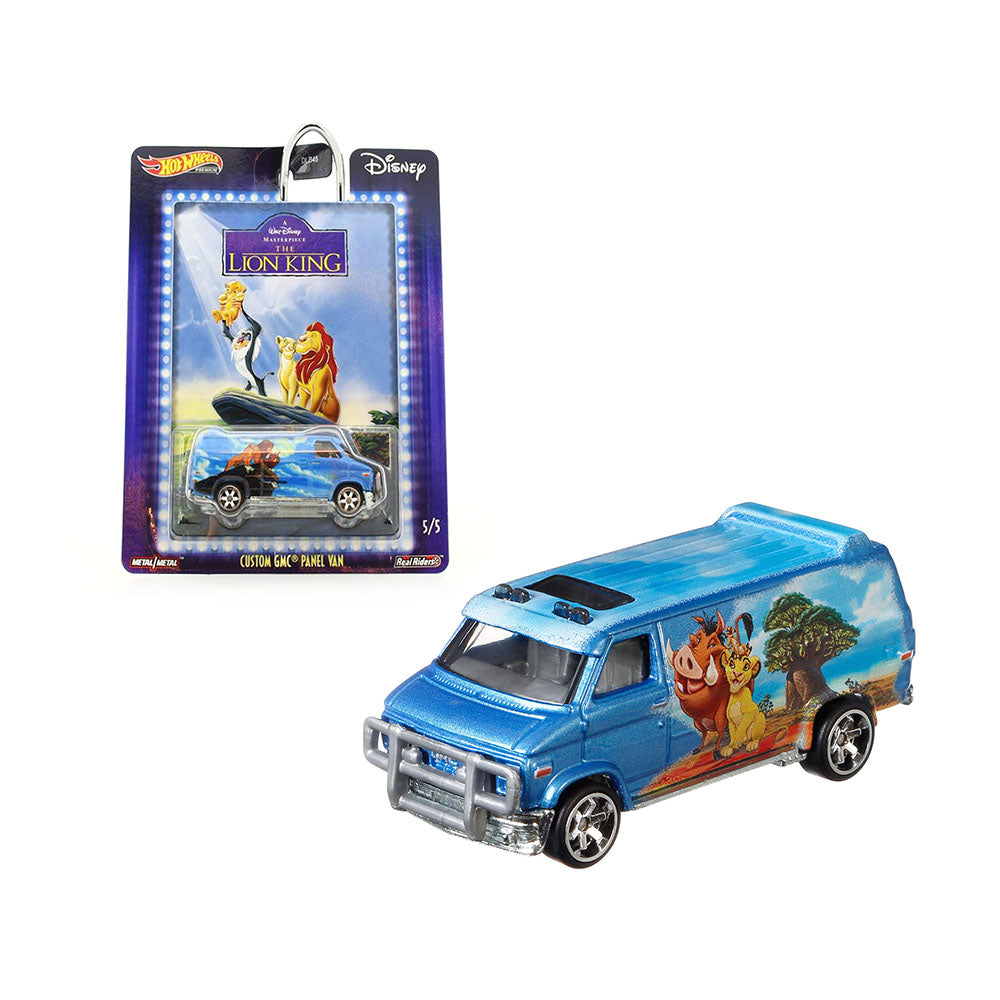 Hot Wheels 1:64 Scale Custom GMC Panel Van Lion King Diecast Model Car Blue