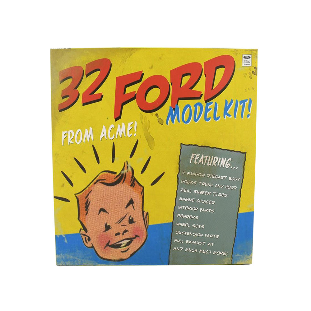 Acme Licensed 1:18 Scale 1932 Ford Three Window Metal Diecast Model Kit Toy