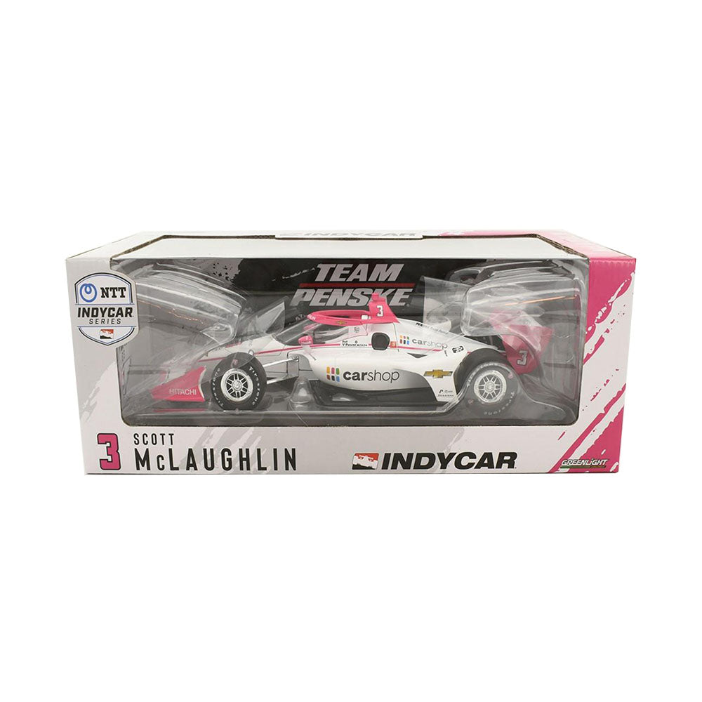 Greenlight 1:18 Scale NTT Indy #3 Scott McLaughlin Team Penske Car Shop 2021 Model Toy