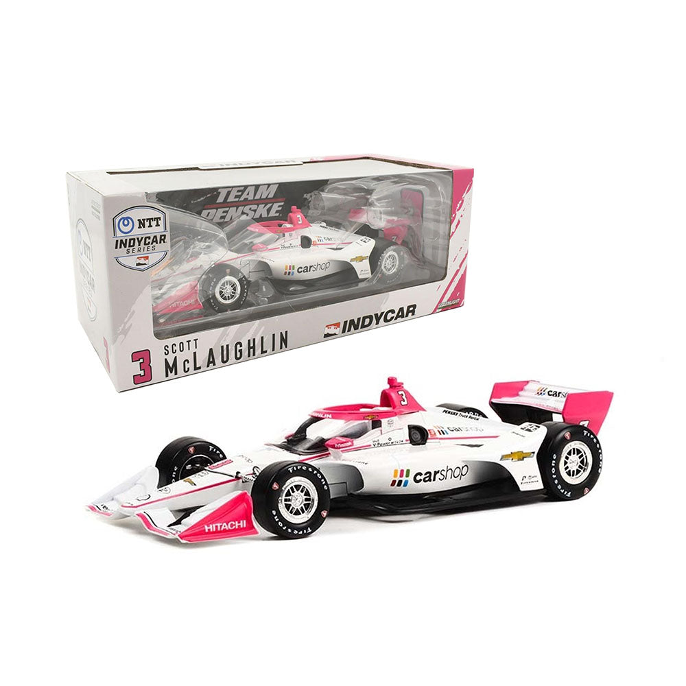 Greenlight 1:18 Scale NTT Indy #3 Scott McLaughlin Team Penske Car Shop 2021 Model Toy