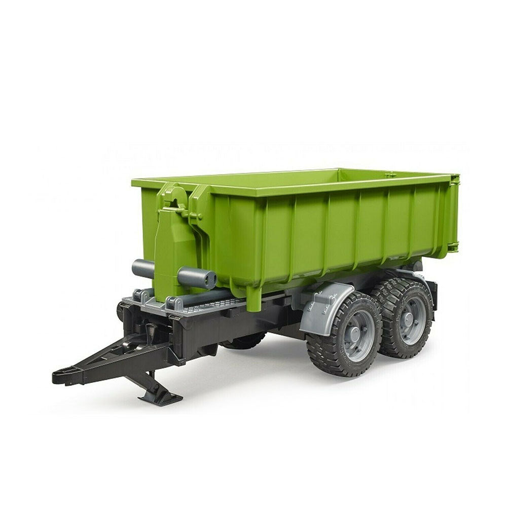 Bruder Licensed 1:16 Scale Roll Off Container & Trailer for Tractors Green