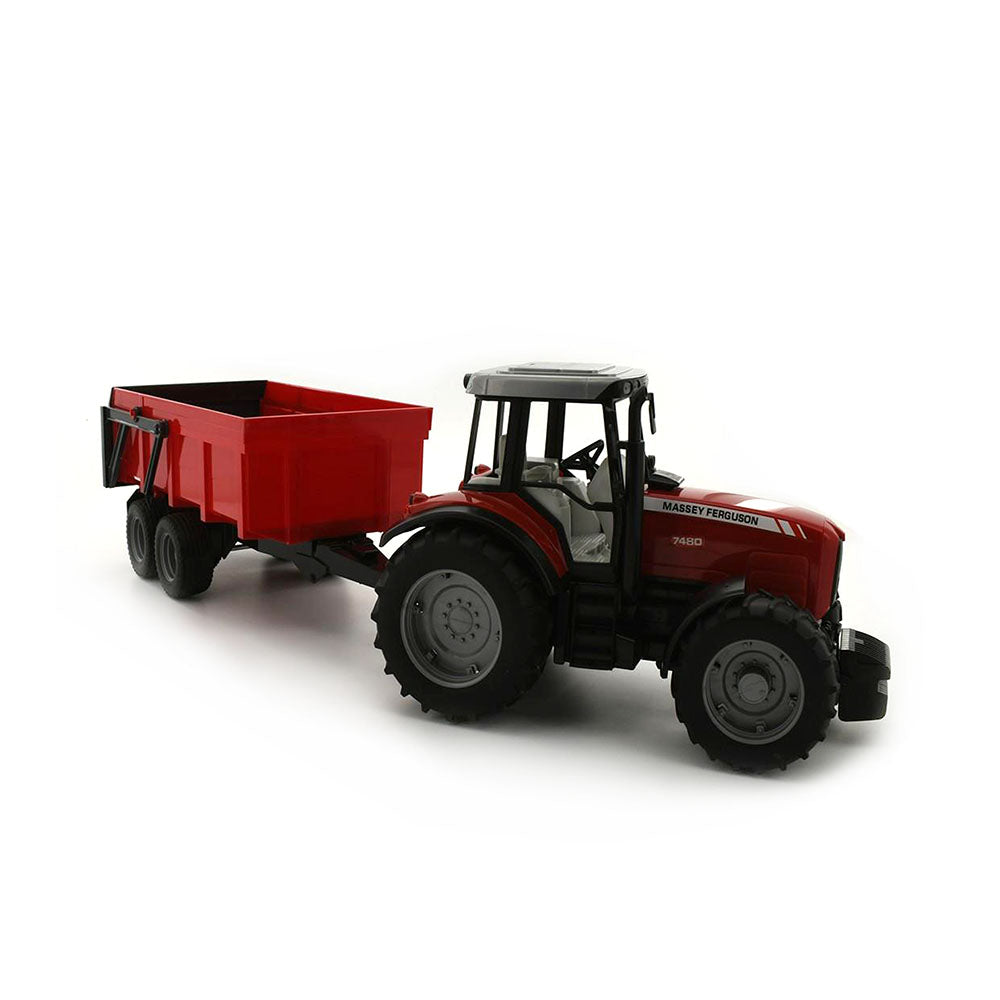 Bruder Licensed 1:16 Massey Ferguson 7480 Tractor With Tipping Trailer