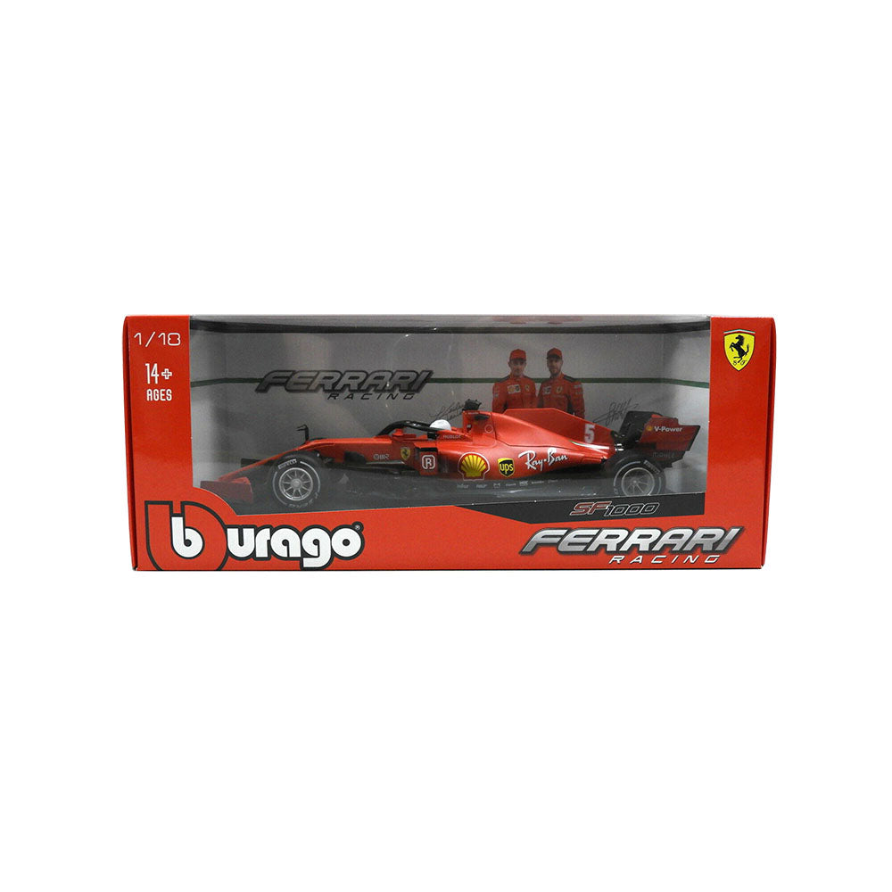 Bburago Licensed 1:18 Scale Ferrari F1 SF1000 #5 Vettel Austrian GP 2020 16808ATV
