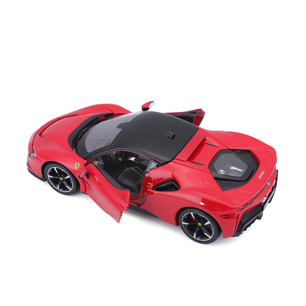 Bburago Licensed 1:24 Scale Ferrari R&P SF-90 Stradale Hybrid Red Diecast Model Car