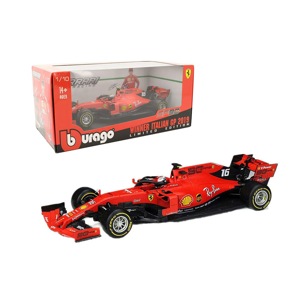 Bburago Licensed 1:18 Scale Racing F1 SF90 Limited Edition LeClerc 2019 Diecast Model Car Red