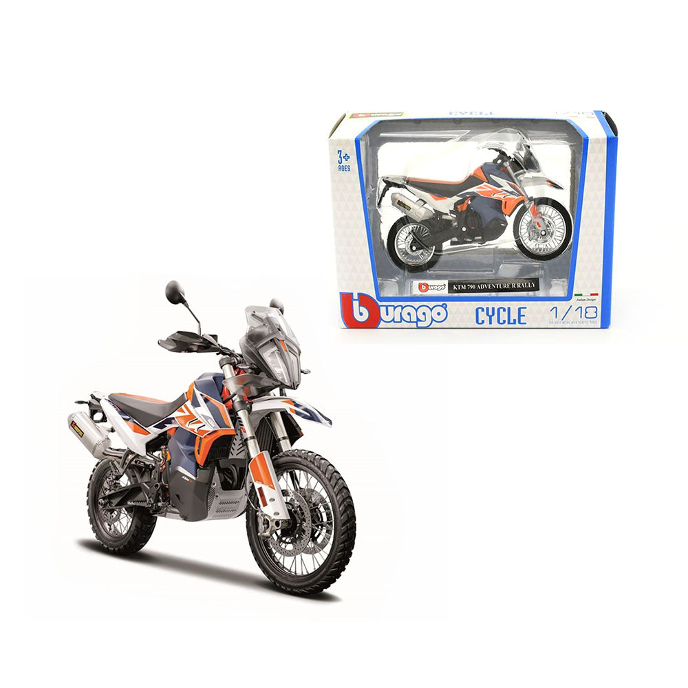 Bburago Licensed 1:18 Scale KTM 790 Adventure R Rally Diecast Model Toy