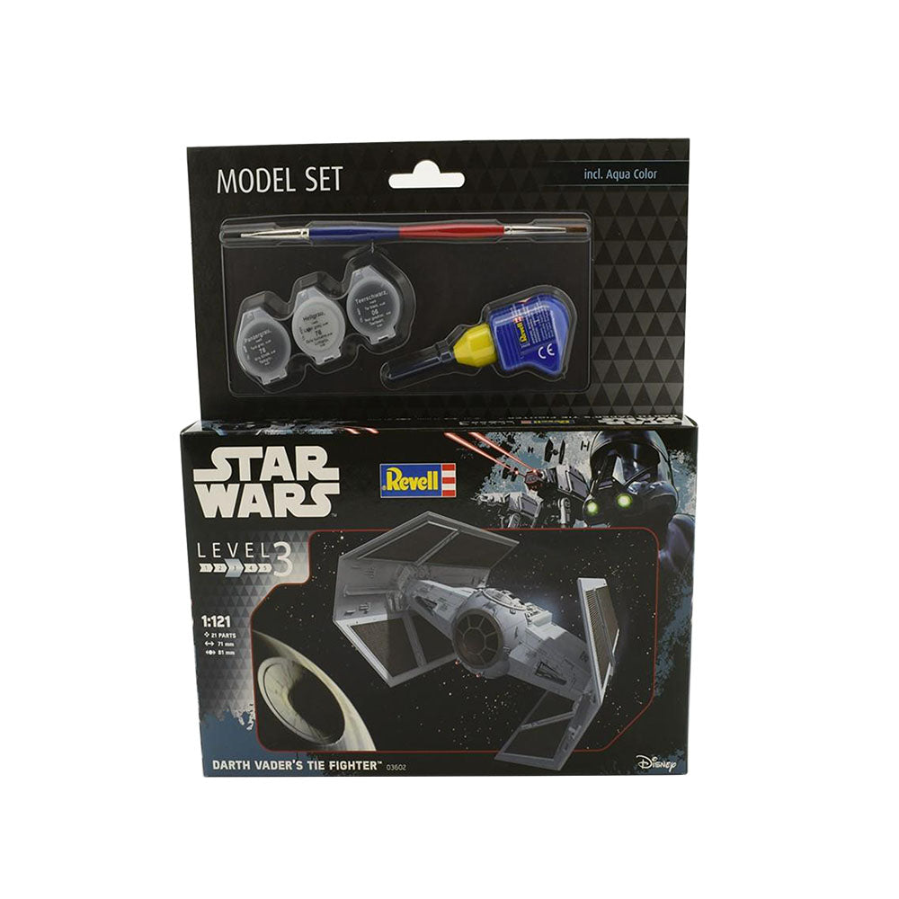 Revell Licensed 1:121 Star Wars Darth Vader's TIE Fighter With Aqua Color Model Set Toy