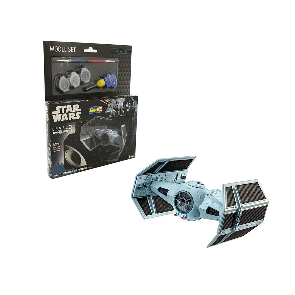 Revell Licensed 1:121 Star Wars Darth Vader's TIE Fighter With Aqua Color Model Set Toy