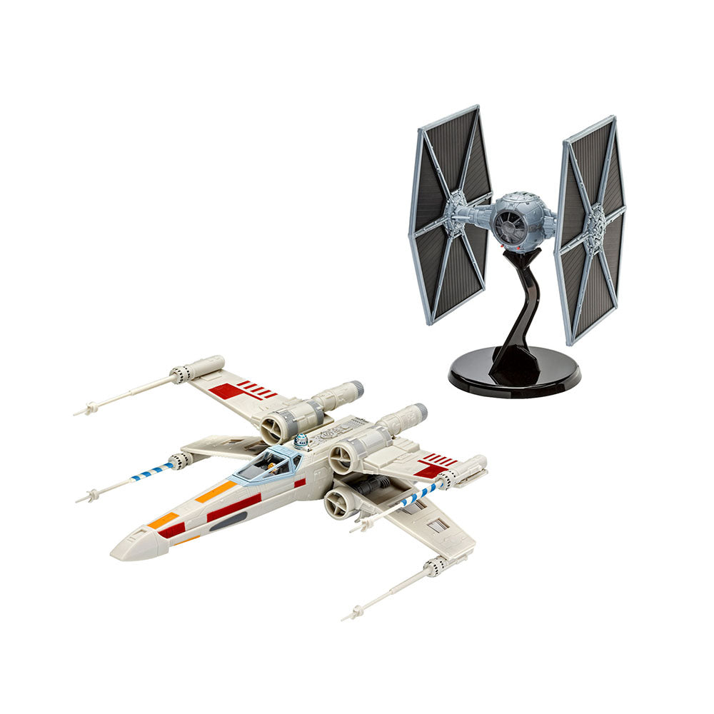 Revell Licensed 1:57 Scale Star Wars X Wing Fighter & 1:65 Scale TIE Fighter Model Toy