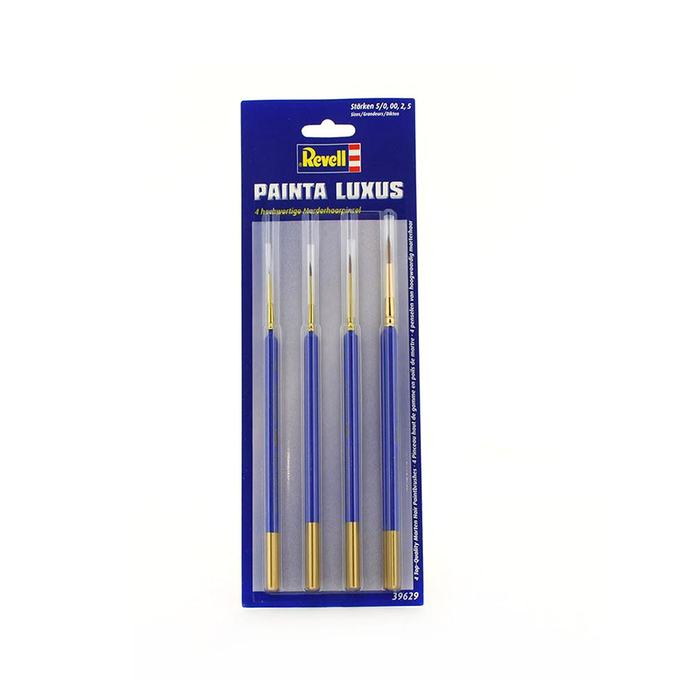 Revell Painta Luxus Marten 4 piece Painting Brushes Set For Model Building 39629