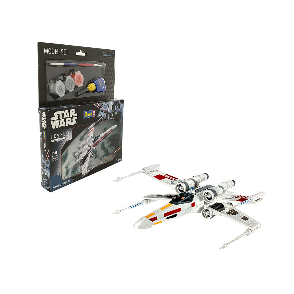 Revell Licensed 1:112 Scale Star Wars X Wing Fighter With Aqua Color Plastic Toy Model Kits