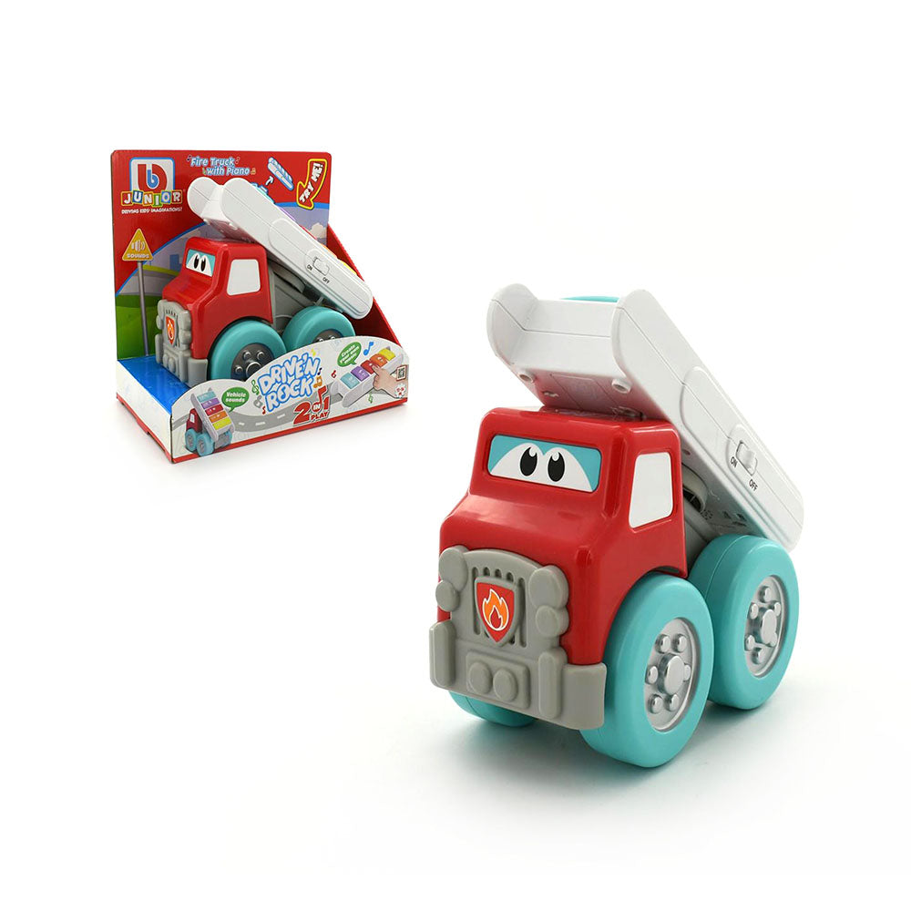 BB Junior Licensed Drive n' Rock Fire Truck with Piano # 89033 New In Box