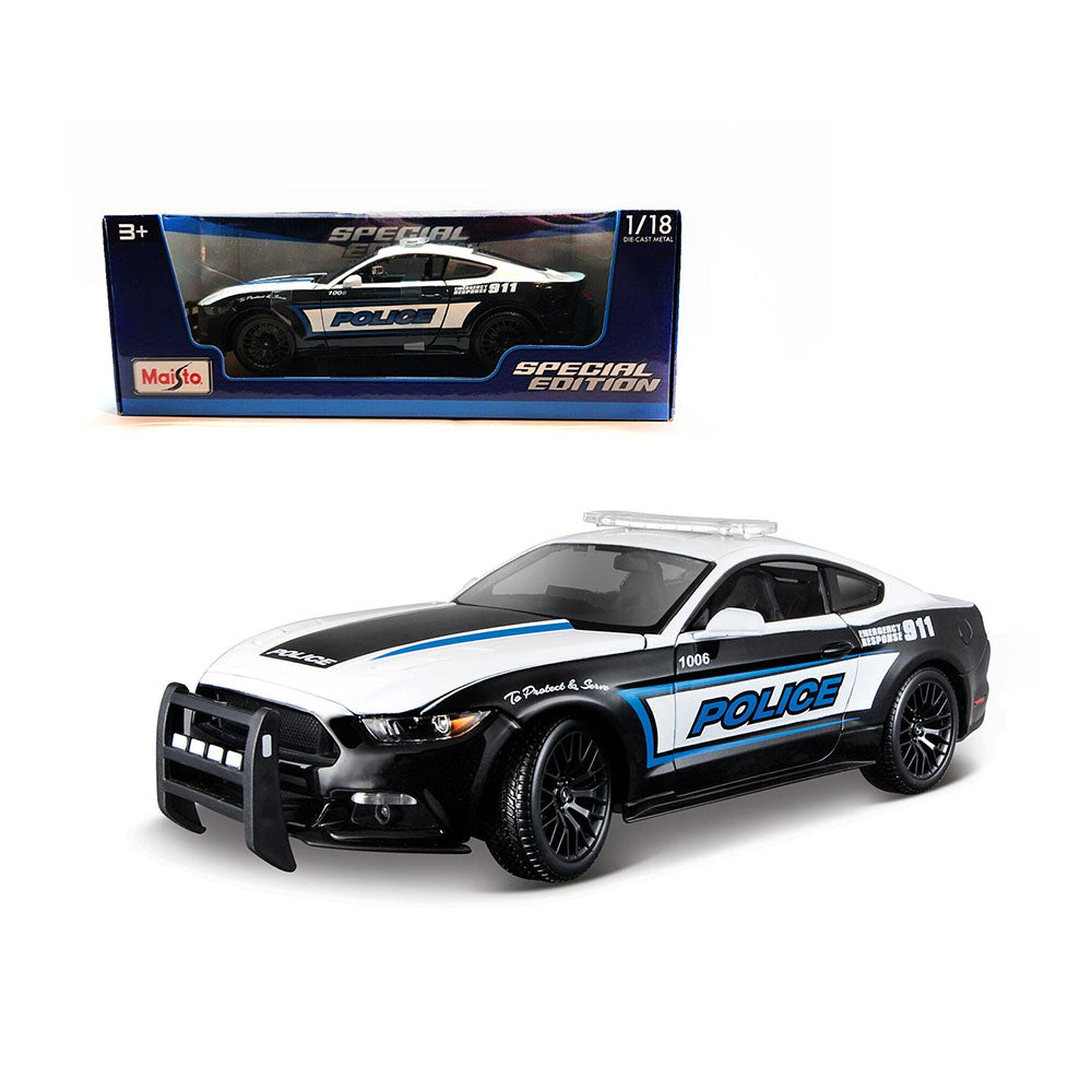 Maisto Licensed 1:18 Scale Special Edition 2015 Ford Mustang GT Police Car Diecast Model