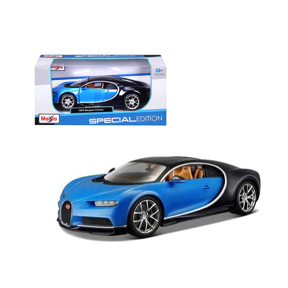 Maisto Licensed 1:24 Scale 2017 Bugatti Chiron Coupe Blue Diecast Model Car