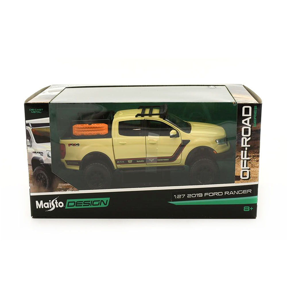 Maisto Licensed 1:24 Scale Design Off Road Ford Ranger 2019 Diecast Model Car Beige