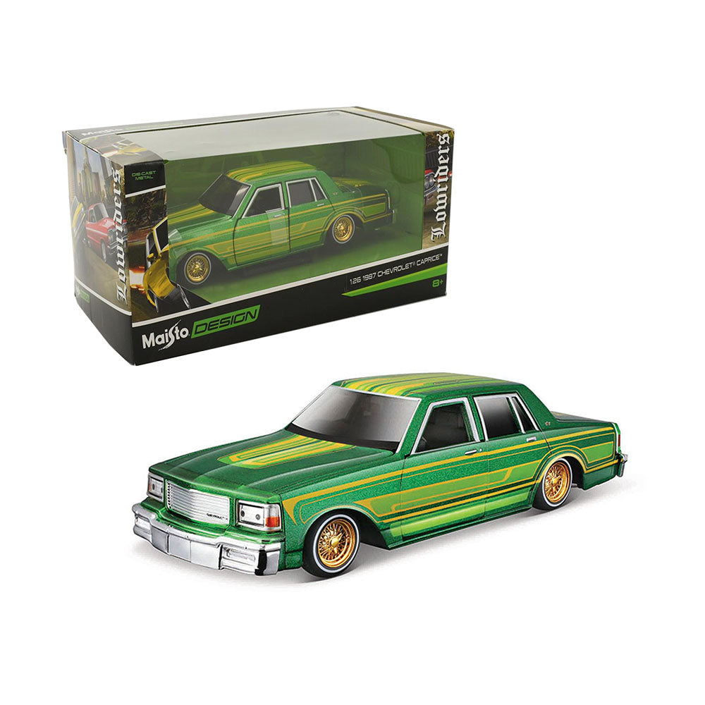 Maisto Licensed 1:24 Scale Design Lowriders Chevrolet Caprice 1987 Diecast Model Car Green