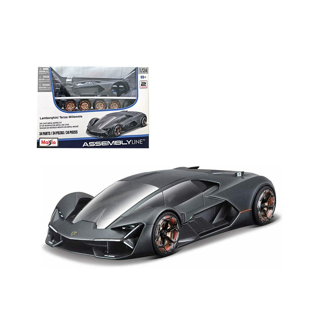 Maisto Licensed 1:24 Assembly Line 2020 Lamborghini Terzo Millennio Dark Gray