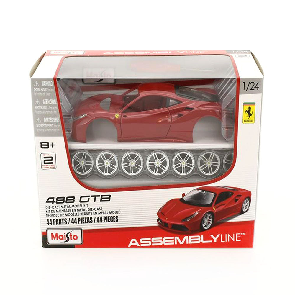 Maisto Licensed 1:24 Scale Assembly Line Ferrari 488 GTB 2016 Diecast Model Car