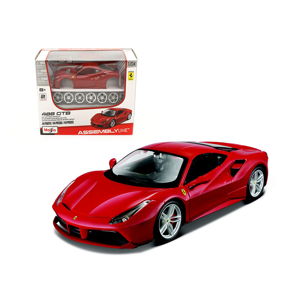 Maisto Licensed 1:24 Scale Assembly Line Ferrari 488 GTB 2016 Diecast Model Car