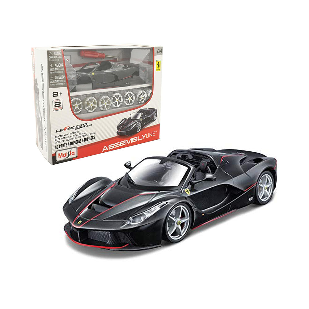 Maisto Licensed 1:24 Scale Assembly Line LaFerrari Aperta 2018 Diecast Model Car Black