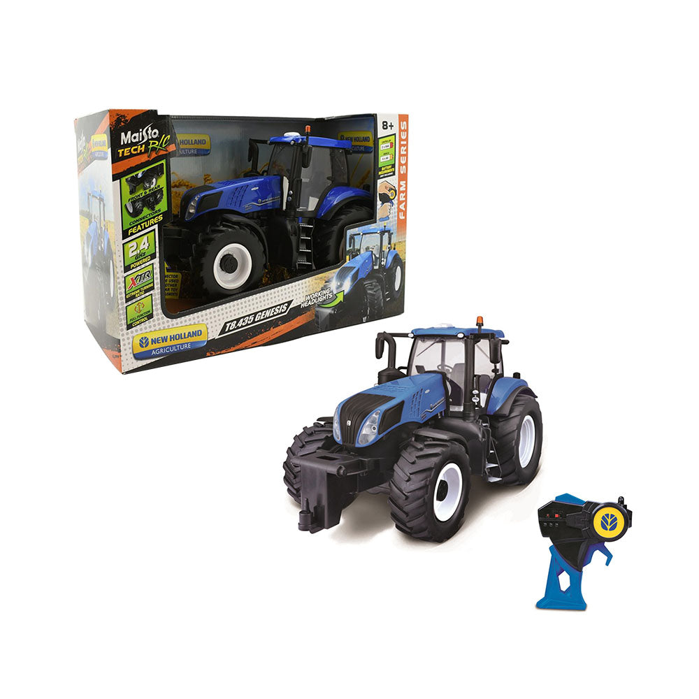Maisto Licensed 1:16 Scale Remote Control New Holland Farm Tractor 2.4GHz Model Car Blue