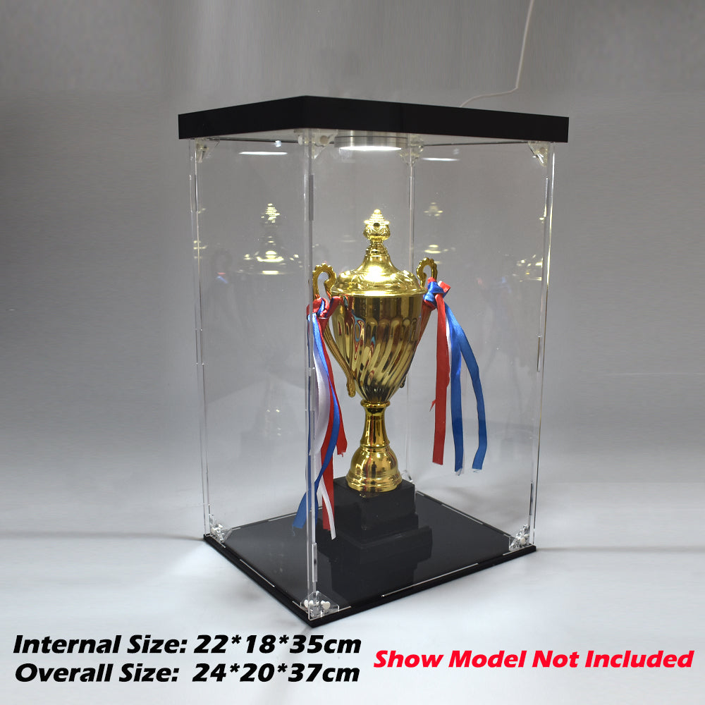 Acrylic Display Case With Led Circular Small Downlight For Cars & Figures Model