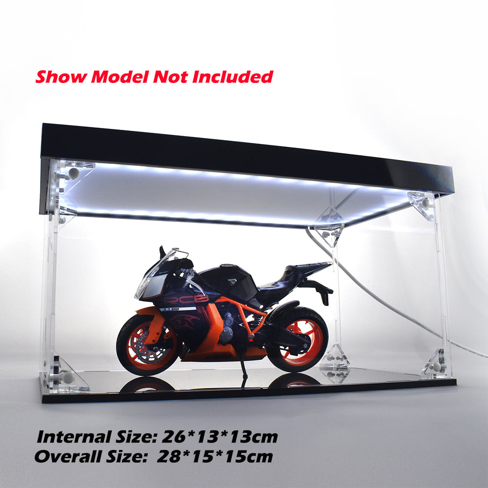 Acrylic Clear Display Case With Led Light For Figure Toy Car Statue Doll Model