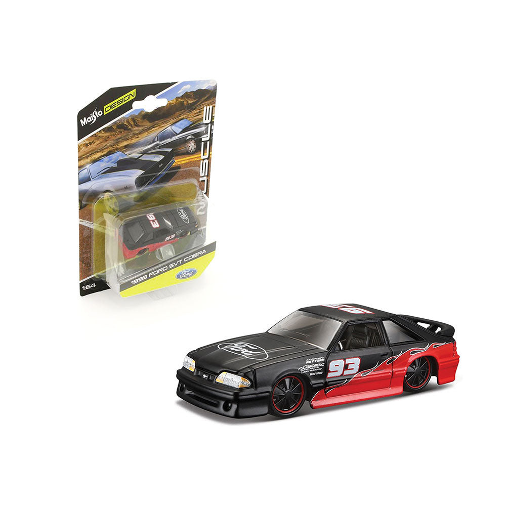 Maisto Licensed 1:64 Scale Design Ford Svt Cobra 1993 Diecast Model Car Black Red