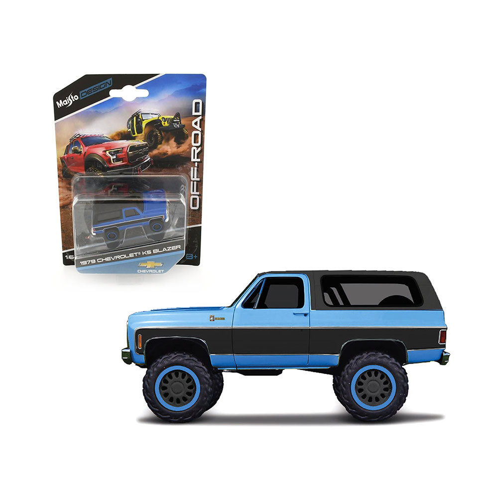 Maisto Licensed 1:64 Scale Design Chevrolet K5 Blazer 1979 Diecast Model Car Blue