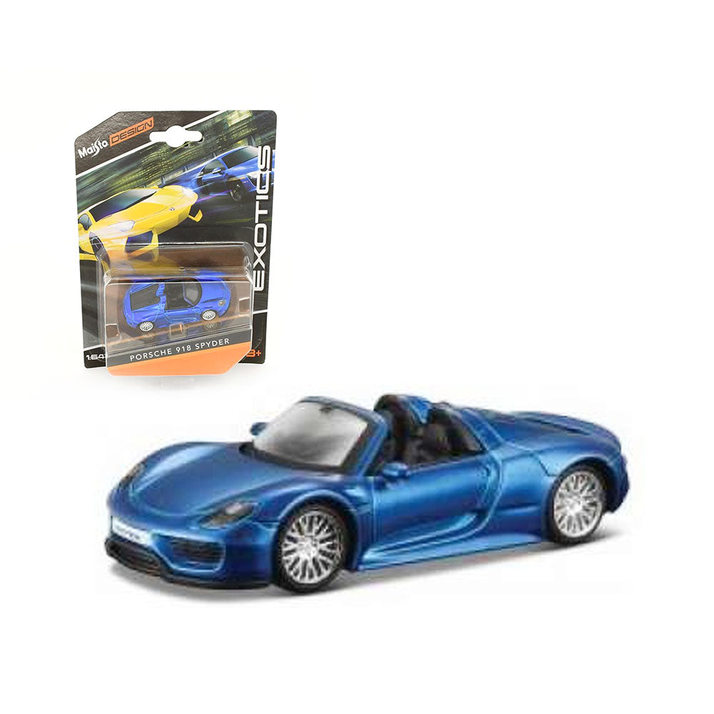 Maisto Licensed 1:64 Scale Design Porsche 918 Spyder Diecast Model Car Blue