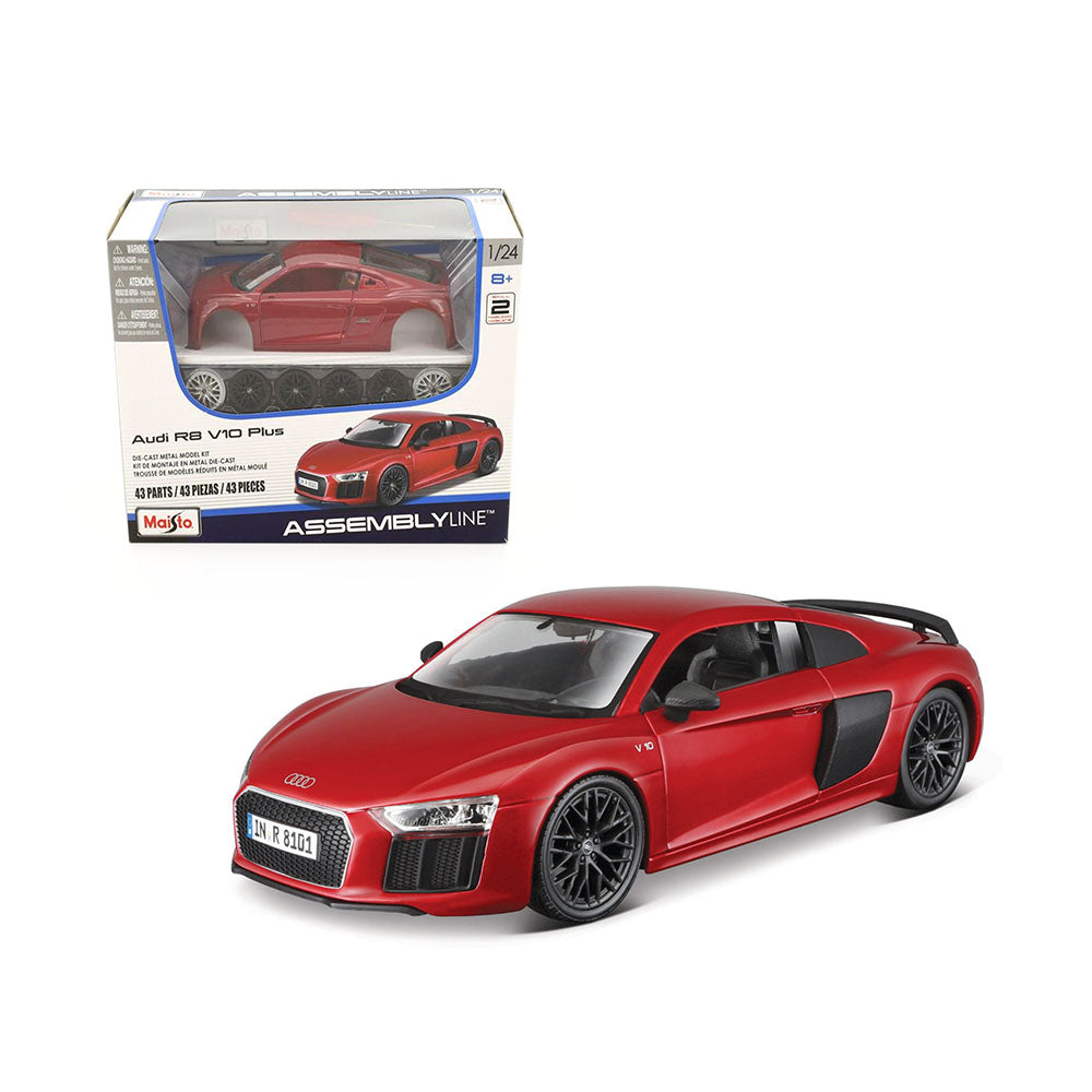 Maisto Licensed 1:24 Scale Assembly Line Audi R-8 V 10 Plus 2016 Diecast Model Car