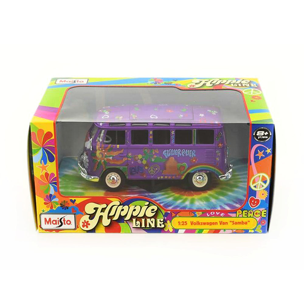 Maisto Licensed 1:25 Scale Hippy Line Volkswagen Samba Diecast Model Car