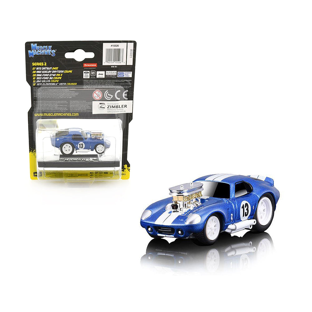 Maisto Licensed 1:64 Scale Shelby Daytona Coupe 1965 Diecast Model Car Blue