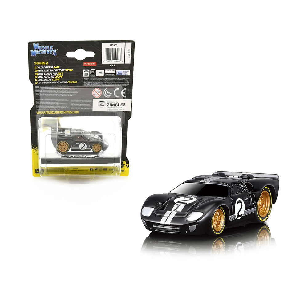 Maisto Licensed 1:64 Scale Ford GT40 MK II 1966 Diecast Model Car Black