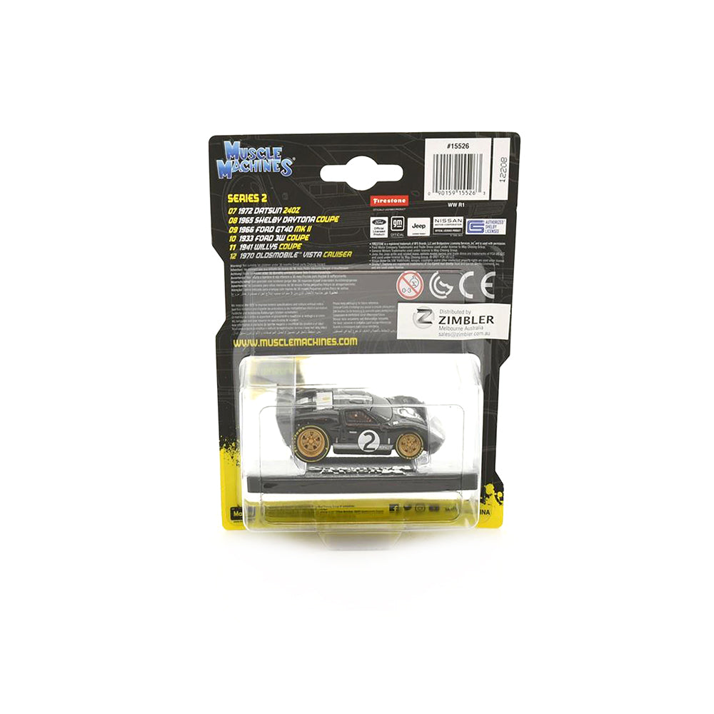 Maisto Licensed 1:64 Scale Ford GT40 MK II 1966 Diecast Model Car Black