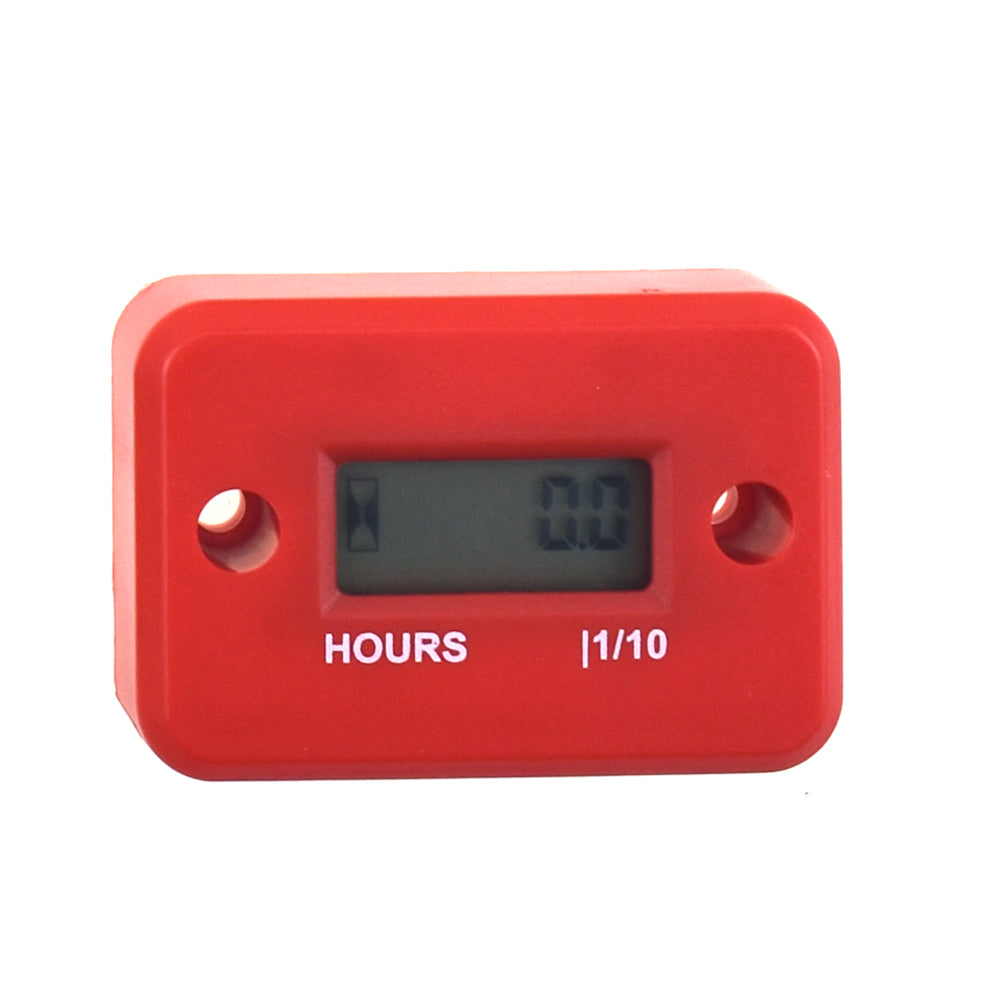 Waterproof Inductive Hour Meter For Marine ATV Motorcycle Dirt Ski Gas Engine Red