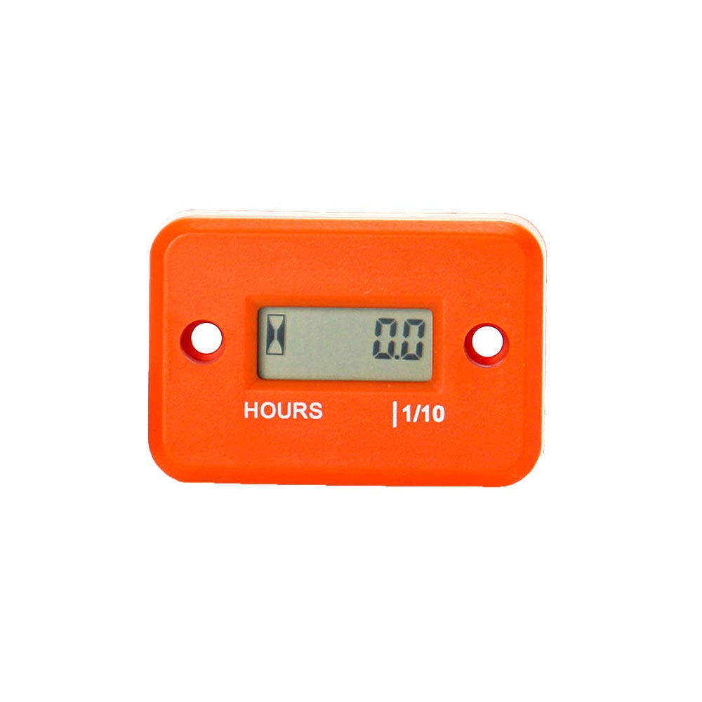 Waterproof Inductive Hour Meter Marine ATV Motorcycle Dirt Bike Ski Gas Engine Orange