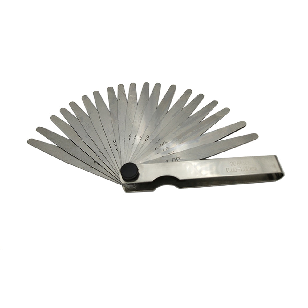 20 Blades Thickness Gap Metric Filler Feeler Gauge Measure Tools 0.05 To 1mm