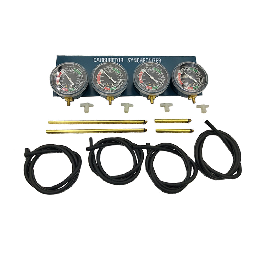 Motorcycle Car Engine Universal Gauge 4 Carb Carburetor Synchronize Set Kit