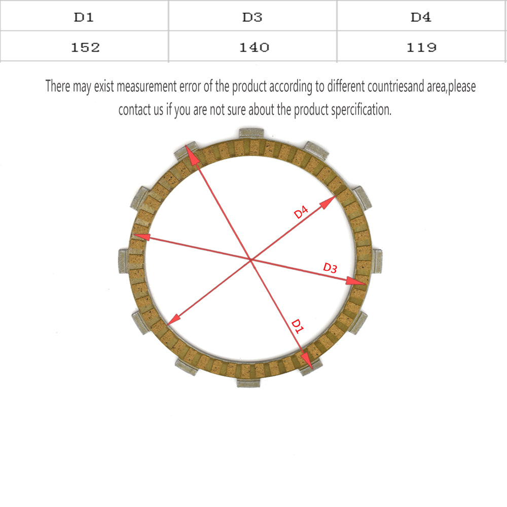 8 Pcs Set Clutch Friction Plates for Honda CB 1300 F1 Super Four CB 1100 A CB1100 Type I Up Handle CB 1100 EX ABS E Package