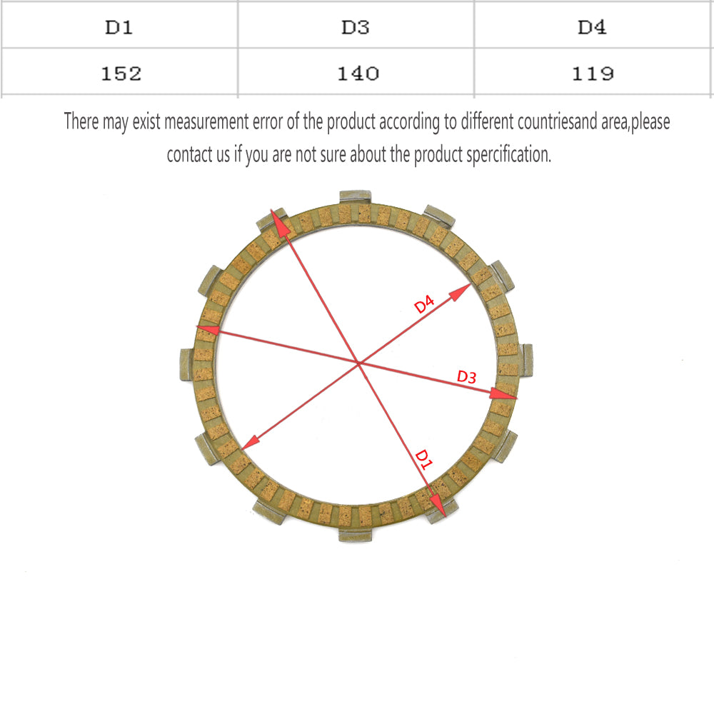 8 Pcs Set Clutch Friction Plates for Honda CB 1000 RA ABS CB 1000 R Non ABS CBR 1000 RR Fireblade