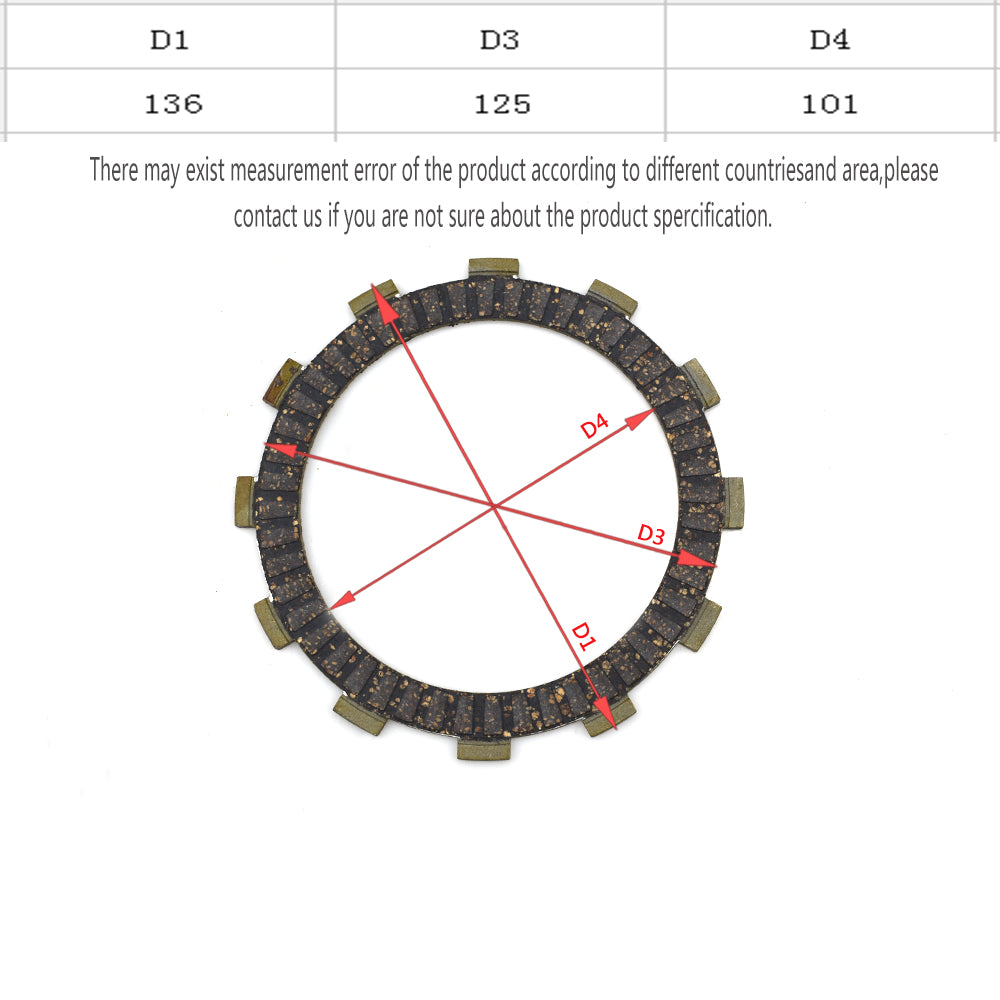 7 Pcs Set Clutch Friction Plates for KTM XC 150 XC-W 200 SX 125 EXC 200 SX 150