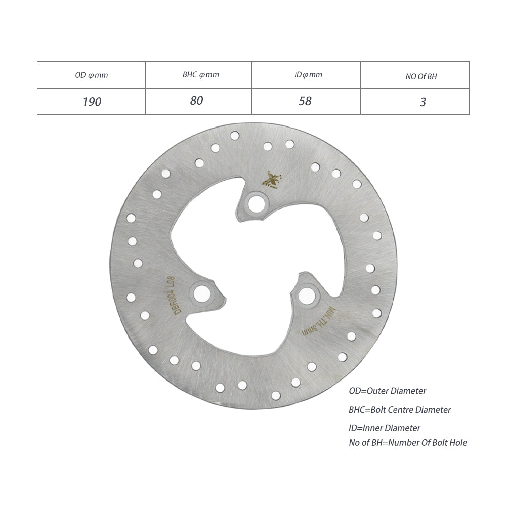 Brake Disc Rotor For Yamha YQ 50 100 Honda TGB SYM PGO MBK Garelli CPI etc.