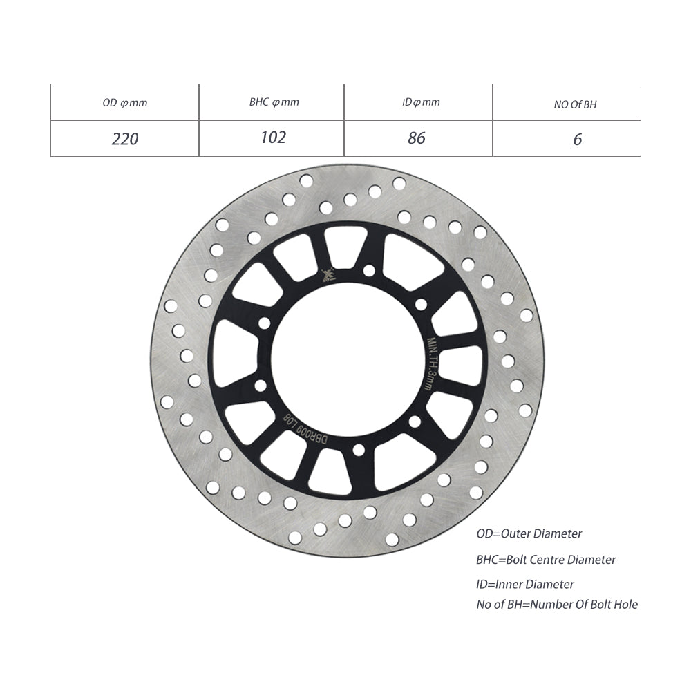 Brake Disc Rotor For Yamha TW 125 200 225 TT 225 250 XT Z Tenere 600 660 etc.